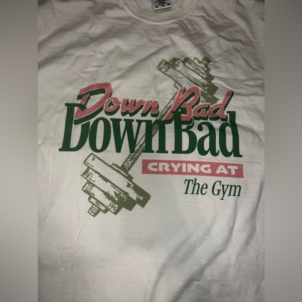 Down Bad Crying at the Gym Comfort Color Tee | TTPD TS Inspired - Picture 3 of 6